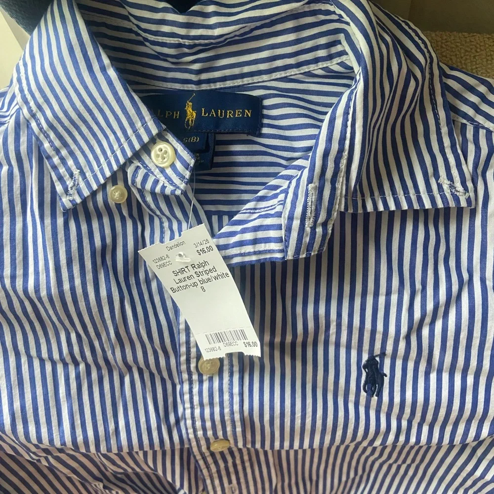 Kids Ralph Lauren Button Down New with Tags Size 8